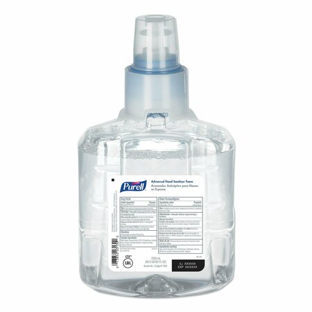 PURELL Advanced Foam Hand Sanitizer, LTX-12, 1200 mL Refill, Clear 1905-02